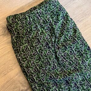 Michael Kors Black and Green Logo pajama pants